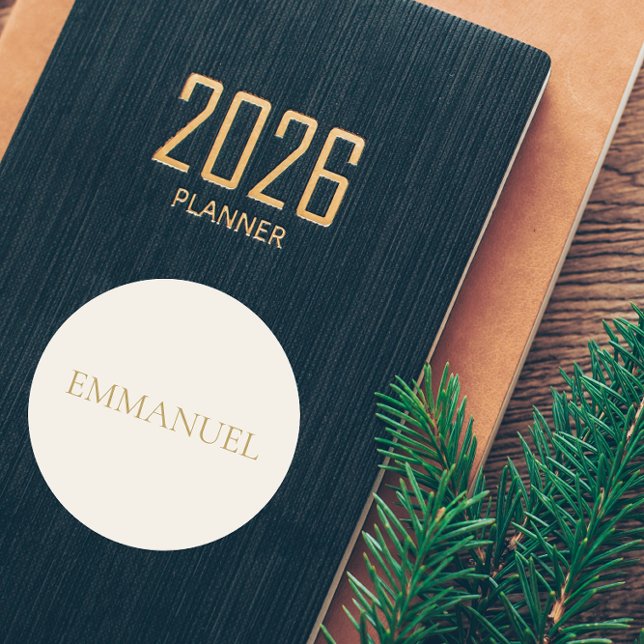 Adesivo de Natal EMMANUEL Creme #2 (Example usage on planner. Sticker not shown at actual scale.)