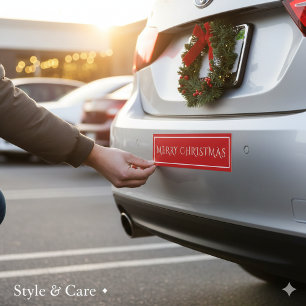 Adesivo de Natal Feliz para Para-choque de Carro