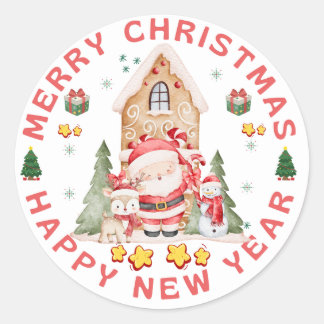 Adesivo de Natal Fofo | Design de Férias Festivo