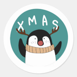 ADESIVO DE NATAL PENGUIM CAPRICHOSO