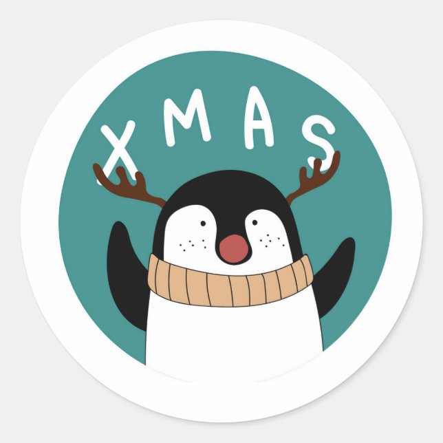 ADESIVO DE NATAL PENGUIM CAPRICHOSO  (Frente)