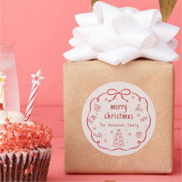 Adesivo de Natal Personalizado para a Família