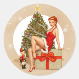 Adesivo de Natal Pin-up Retro Nutcracker Sweet