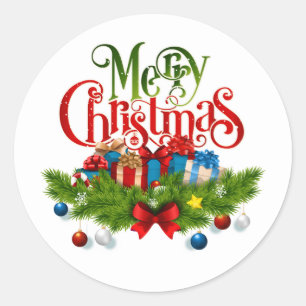 Adesivo de Natal – Presentes Festivos & Guarlanda