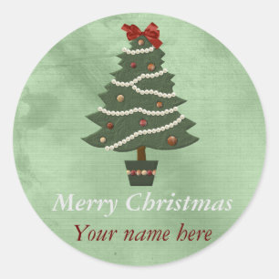 Adesivo de Natal Redondo Personalizado