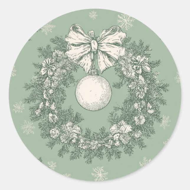 Adesivo de Natal Verde (Frente)