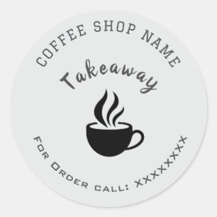 Adesivo de negócios para cafeteria personalizada T