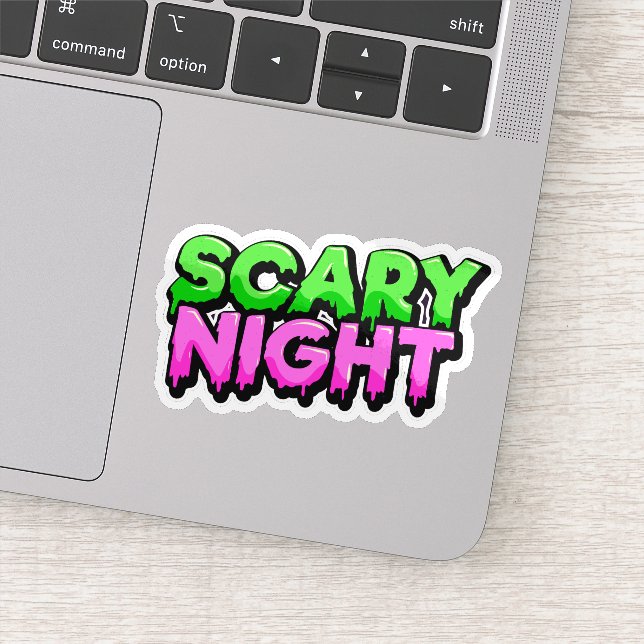 Adesivo de noite assustadora e sinistra de Hallowe (Detalhe)