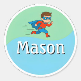 Adesivo de Nome de Crianças Personalizável – Super