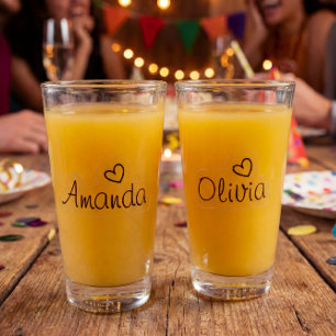 Adesivo de nome de script de coração de assinatura