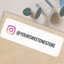 Adesivo de Nome e Ícone do Logotipo do Instagram
