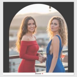 Adesivo de Nome em Vinil Personalizado com Foto Co