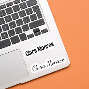 Adesivo de Nome Personalizado em Vinil Elegante