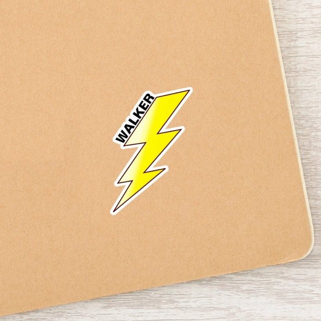 Adesivo de Nome Personalizado (Relâmpago) para Cri (name lightning bolt)
