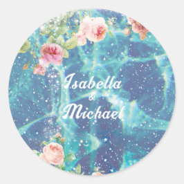 Adesivo de nomes de casal personalizados romântico