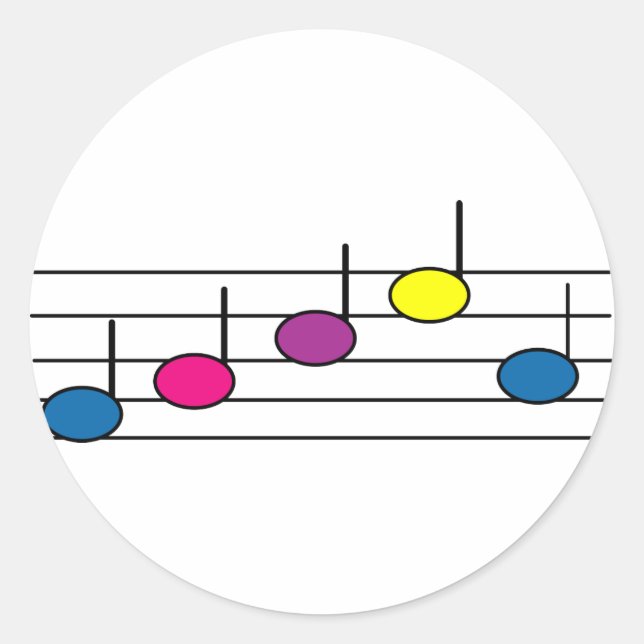 Adesivo de nota de música (Frente)