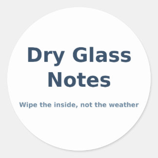Adesivo de Notas de Dry Glass