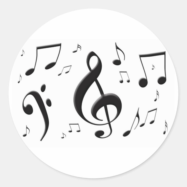 Adesivo de Notas de Música de Búlgaro (Frente)