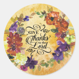 Adesivo Dê Obrigados ao Senhor, Ação de Graças