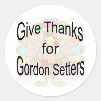 Adesivo Dê Obrigados para o Gordon Setters Sticker