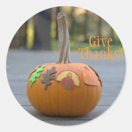 Adesivo Dê Obrigados Pumpkin Turquia Palitos de Ação de Gr