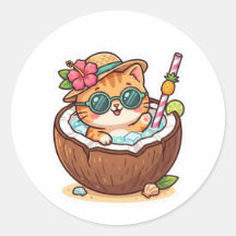 Adesivo de Óculos de Sol de Gatinho Coco Kawaii Fo