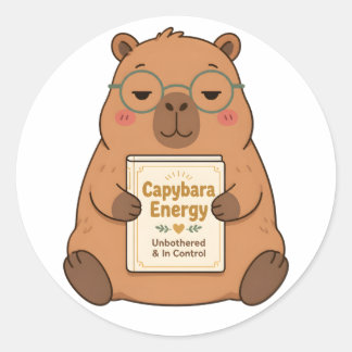 Adesivo de Óculos Energia de Capivara Impassível