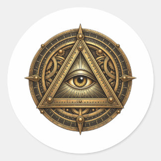 Adesivo de Olho de Astrólabo de Bronze