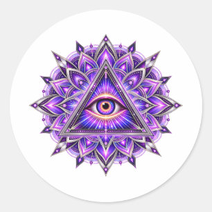Adesivo de Olho de Geometria de Orquídea