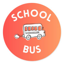 Adesivo de Ônibus Escolar para Crianças