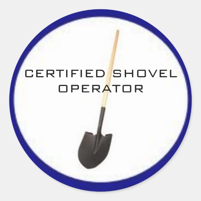 Adesivo de operador de pá certificado (Frente)