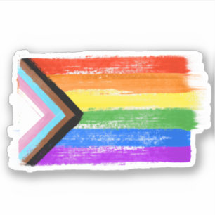 Adesivo de orgulho de progresso pintado
