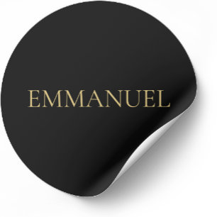 Adesivo de Ouro Minimalista EMMANUEL – Decoração d