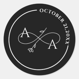 Adesivo de ouro personalizado para amor infinito d