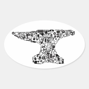 Adesivo de Oval da Ferramenta-O-Rama