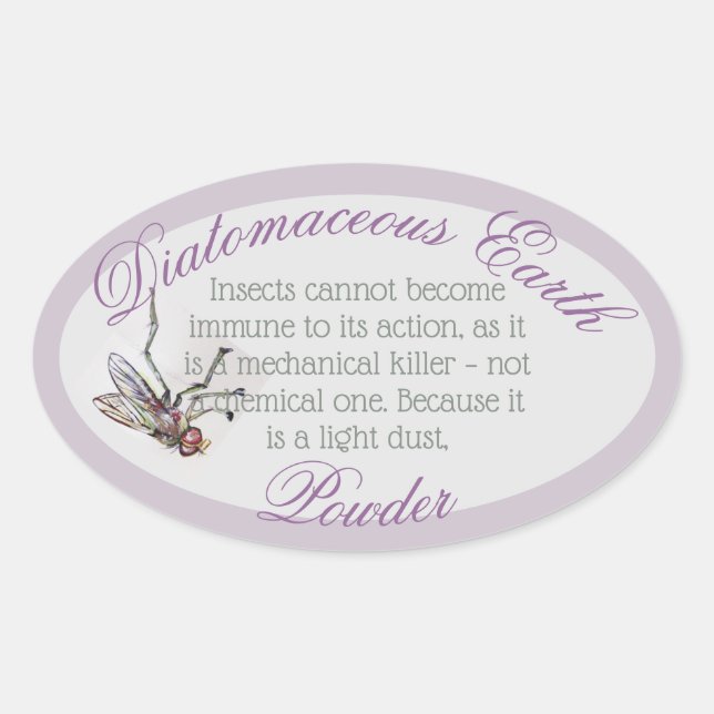 adesivo de oval de terra diatomácea (Frente)