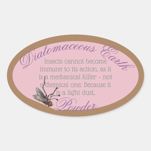 adesivo de oval de terra diatomácea (Frente)