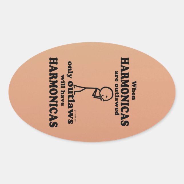 Adesivo de Oval Harmicas com Êxito (Frente)