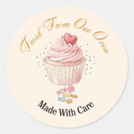 Adesivo de Padaria Cupcake Fresco do Nosso Forno