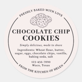 Adesivo de Padaria de Biscoitos com Chips de Choco