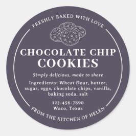 Adesivo de Padaria de Biscoitos com Chips de Choco