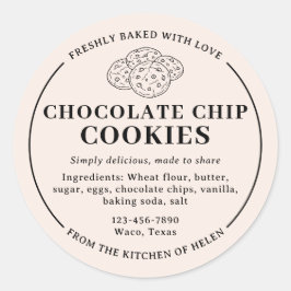 Adesivo de Padaria de Biscoitos com Chips de Choco
