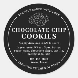 Adesivo de Padaria de Biscoitos com Chips de Choco