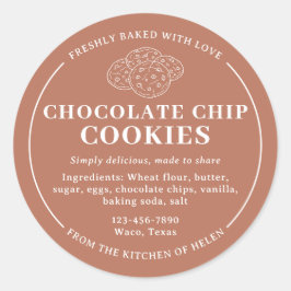 Adesivo de Padaria de Biscoitos com Chips de Choco