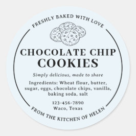 Adesivo de Padaria de Biscoitos com Chips de Choco