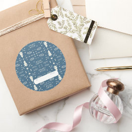 Adesivo de padrão de feriado - Azul - Conjunto de 