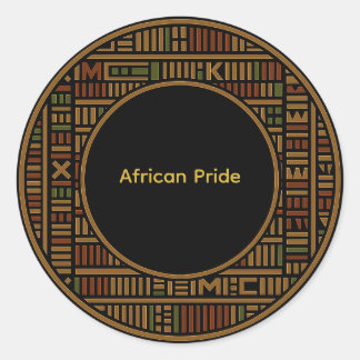 Adesivo de padrão Kente Dourado Africano