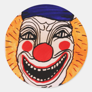 adesivo de PALHAÇO ASSUSTADOR na NOITE DE HALLOWEE