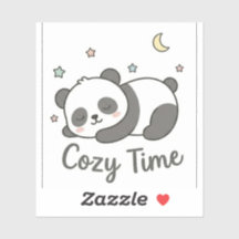 Adesivo de Panda Fofo e Aconchegante | Panda Kawai
