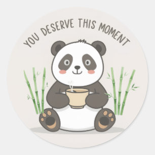 Adesivo de Panda Fofo Kawaii Motivacional Fofo